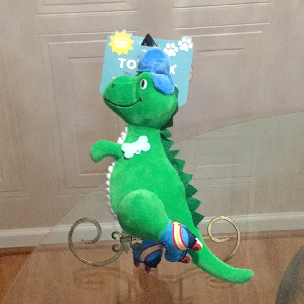 - - Fringe Dog Toy Dinosaur  Rex heartbreaker 15” With Squea…